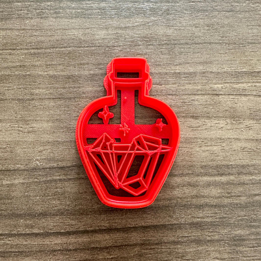 Potion Bottle with Crystals Cookie Cutter