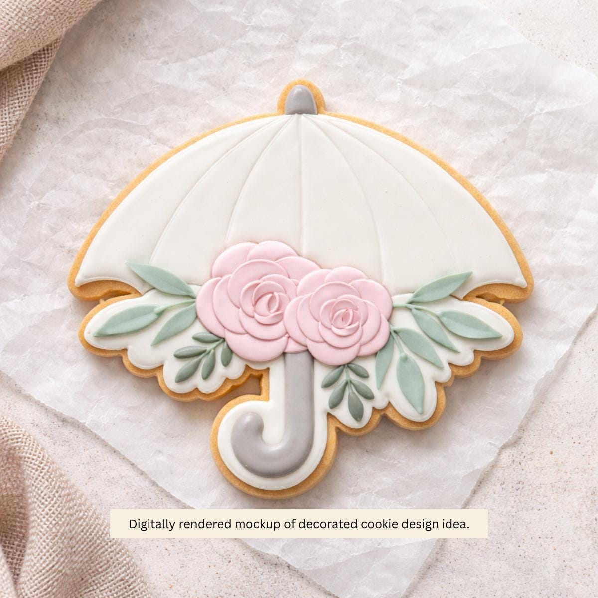 Floral Umbrella Cookie Cutter