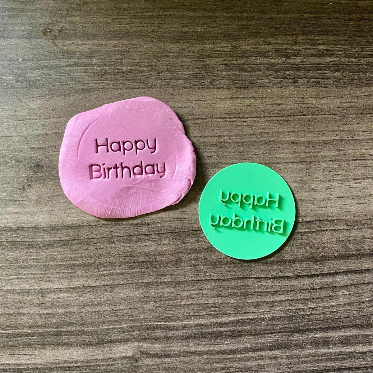 Debosser Happy Birthday Cookie Stamp