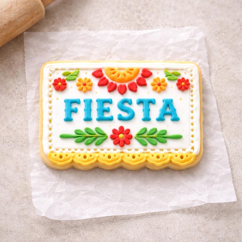 Cinco De Mayo Outline Cookie Cutter Set: Fiesta Banner Cookie Cutter