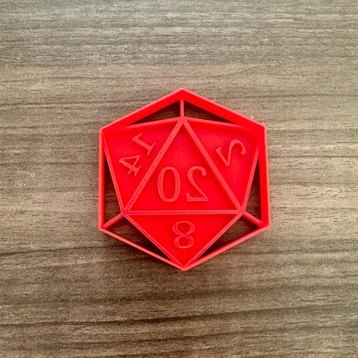 Simple D20 Dice Cookie Cutter