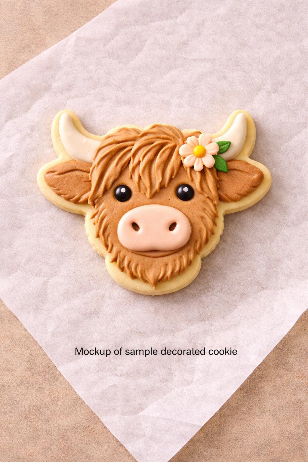Highland Cow Outline Cookie Cutter