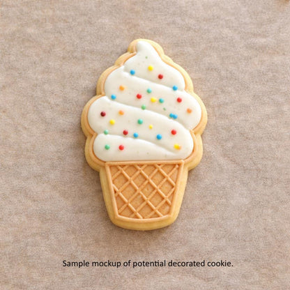 Ice Cream Cone Outline Cookie Cutter