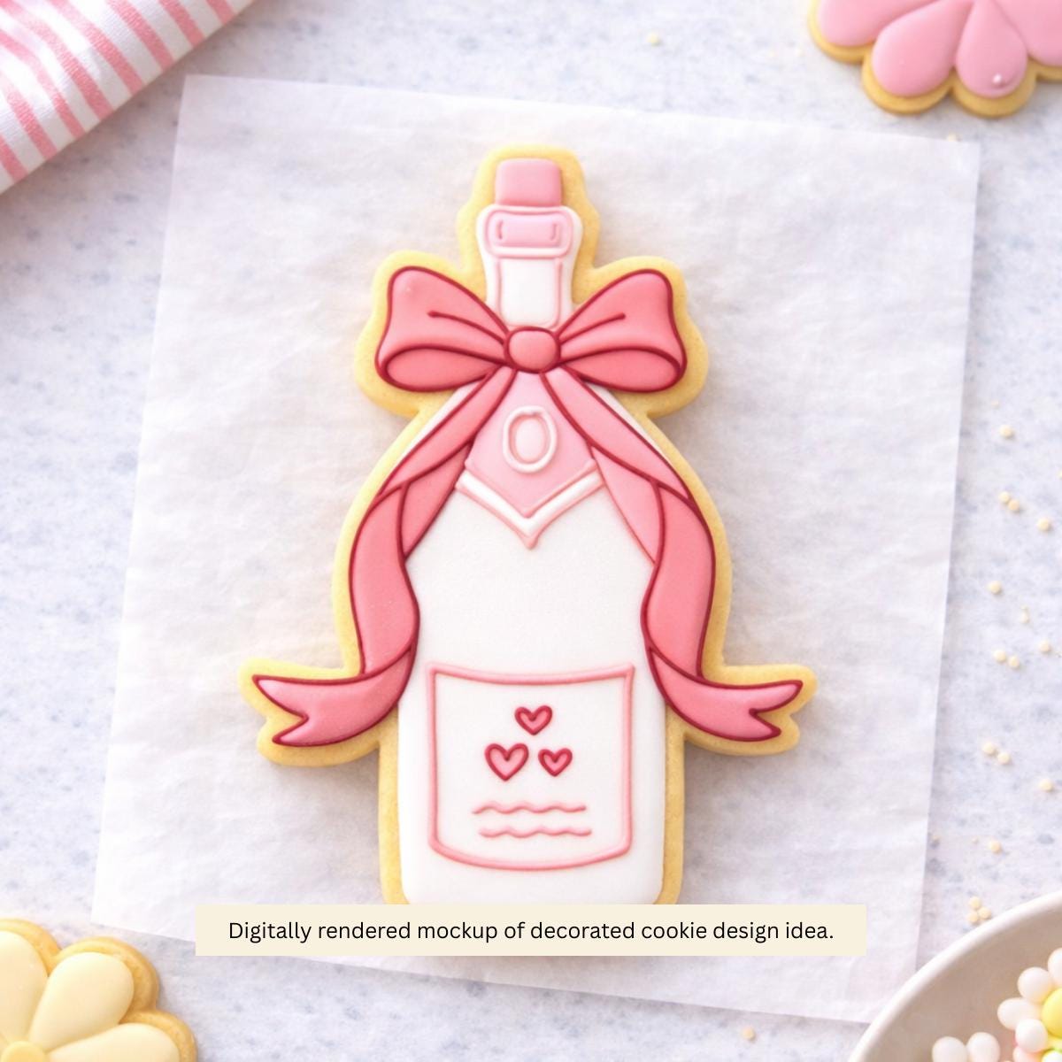 Bachelorette Champagne Bottle Cookie Cutter