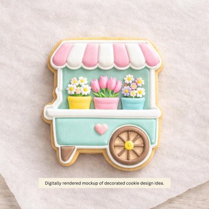 Flower Stand Outline Cookie Cutter