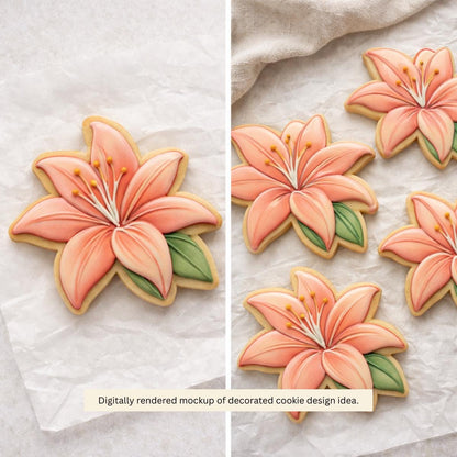 Lily Flower Outline Cookie Cutter