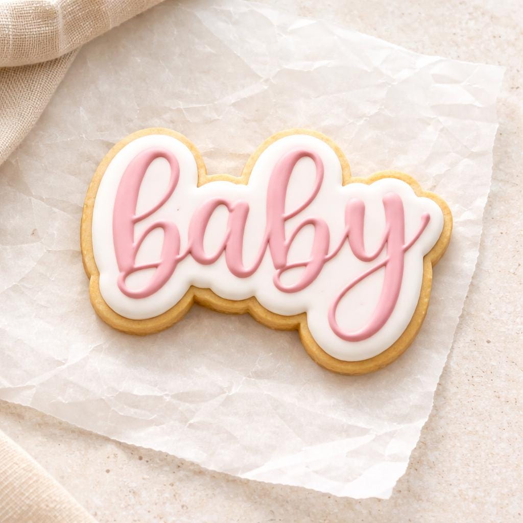 Baby Script Outline Cookie Cutter