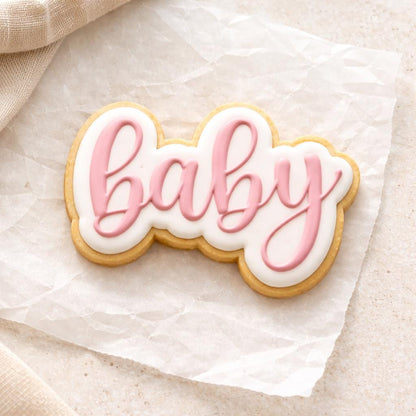 Baby Script Outline Cookie Cutter