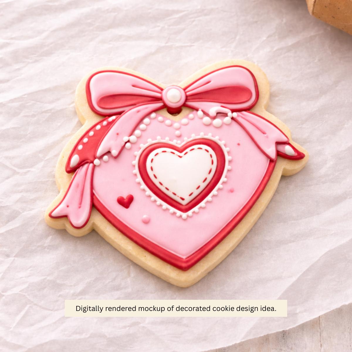 Bow Locket Outline Cookie Cutter