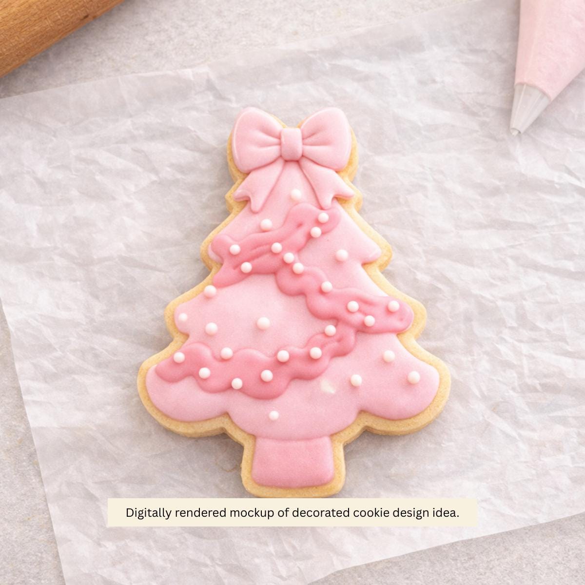 Christmas Tree with Bow Cookie Cutter