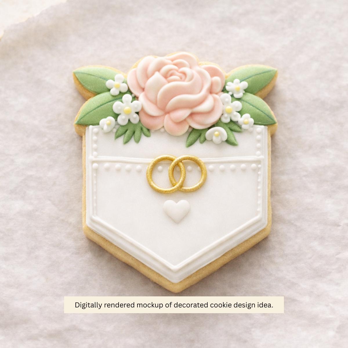 Pocket Square Floral Cookie Cutter