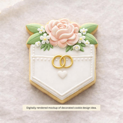 Pocket Square Floral Cookie Cutter
