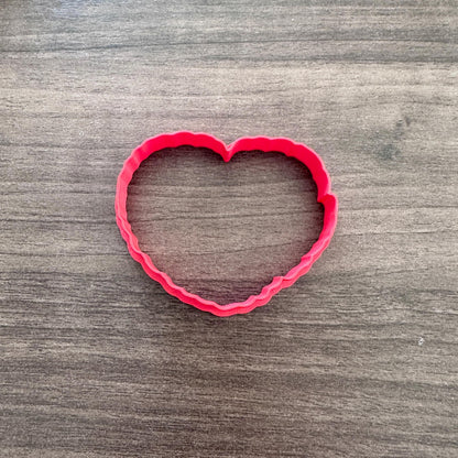 Asymmetrical Ruffled Heart Cookie Cutter