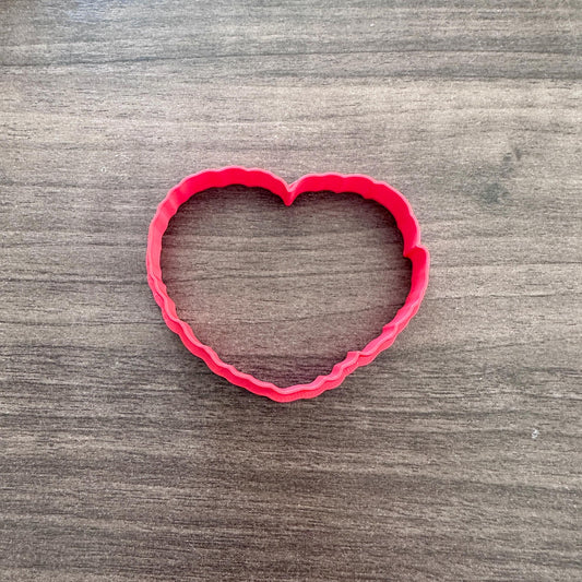 Asymmetrical Ruffled Heart Cookie Cutter