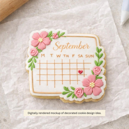 Floral Calendar Cookie Cutter