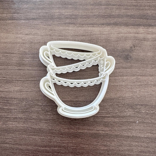 Stacked Teacup Detailed Cookie Cutter