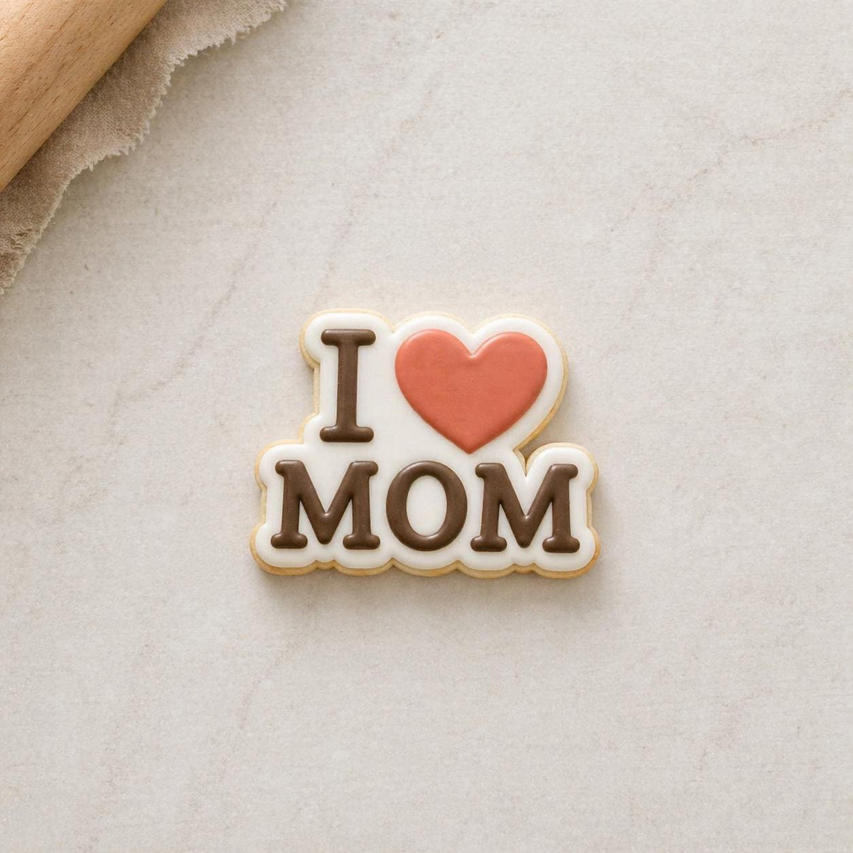 I Heart Mom Outline Cookie Cutter
