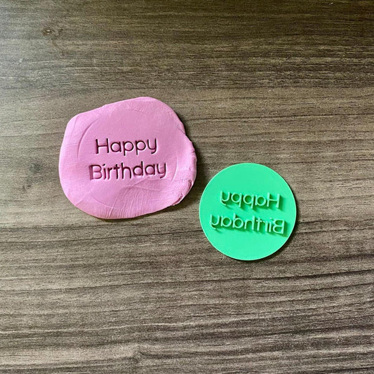 Debosser Happy Birthday Cookie Stamp