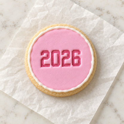 2026 Cookie Stamp (decorated cookie mockup)