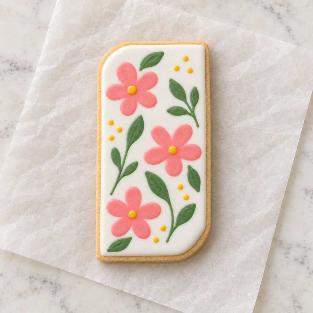Abstract Rectangle Cookie Cutter (decorated cookie mockup)