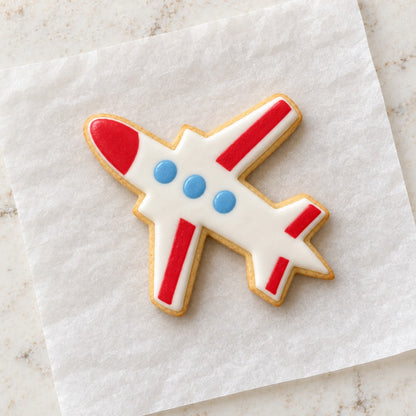 Airplane Cookie Cutter (decorated cookie mockup)