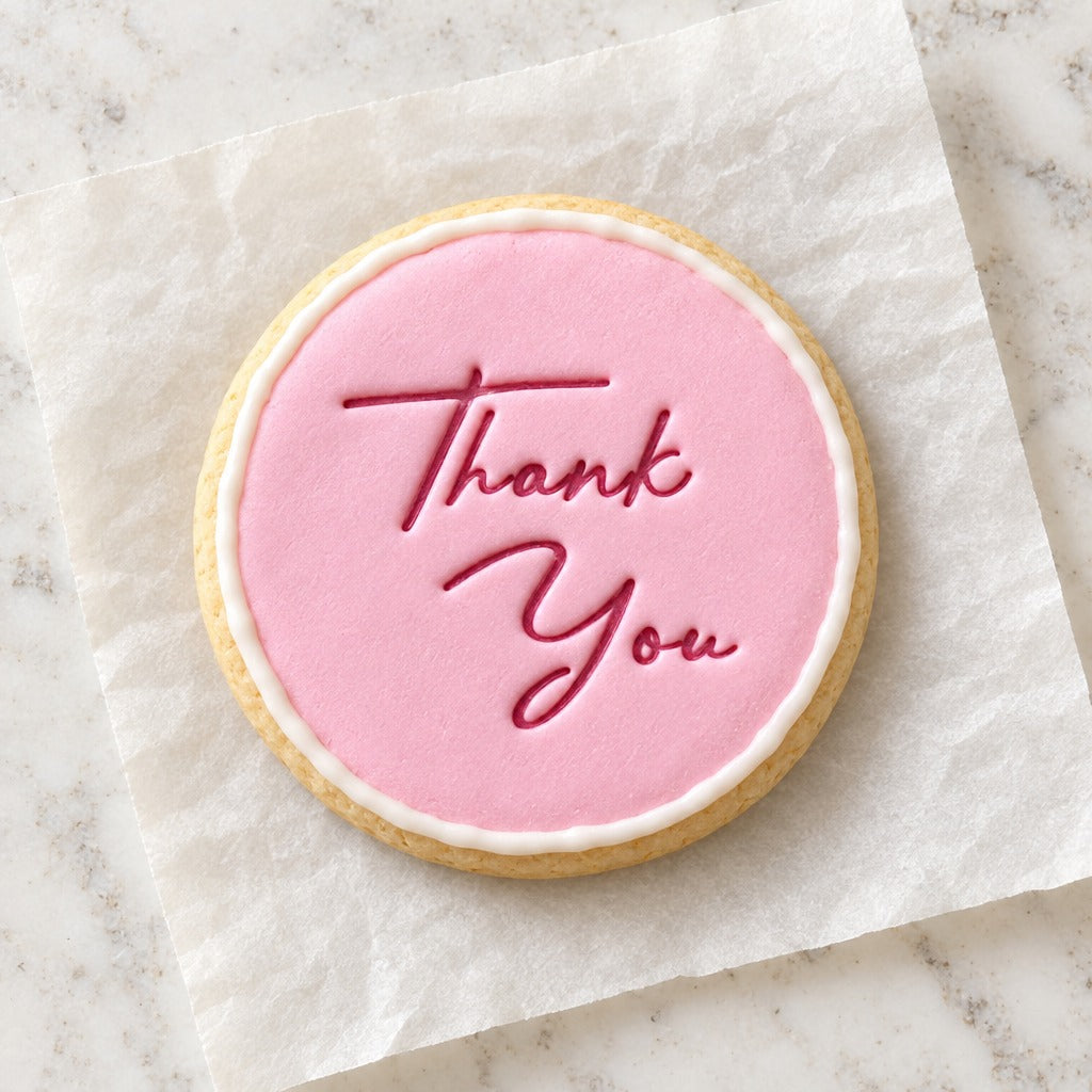 Appreciation Thank You Cookie Stamp (decorated cookie mockup)