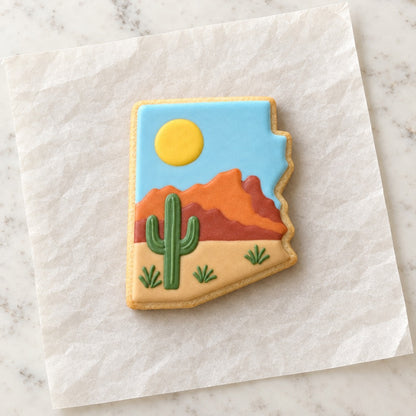 Arizona Cookie Cutter (decorated cookie mockup)