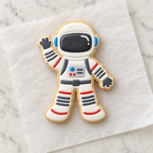 Astronaut Cookie Cutter (decorated cookie mockup)