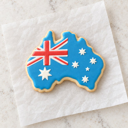 Australia Cookie Cutter (decorated cookie mockup)