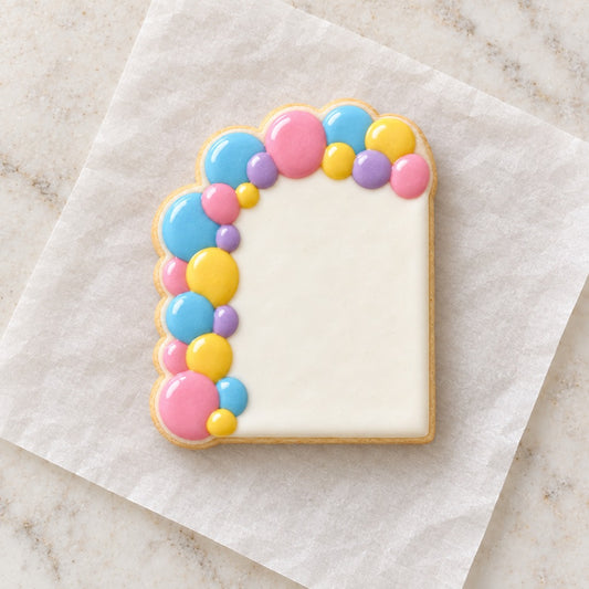 Balloon Arch Cookie Cutter (decorated cookie mockup)