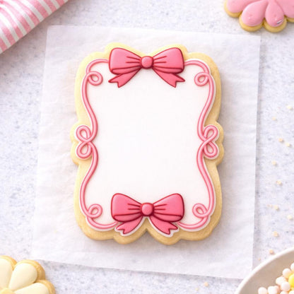 Bow Frame Cookie Cutter Set: Bow Frame Outline Cookie Cutter
