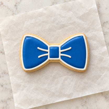 Bow Tie Cookie Cutter (decorated cookie mockup)