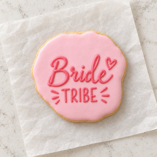 Bride Tribe Cookie Cutter (decorated cookie mockup)