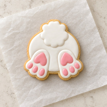 Bunny Butt Cookie Cutter (decorated cookie mockup)