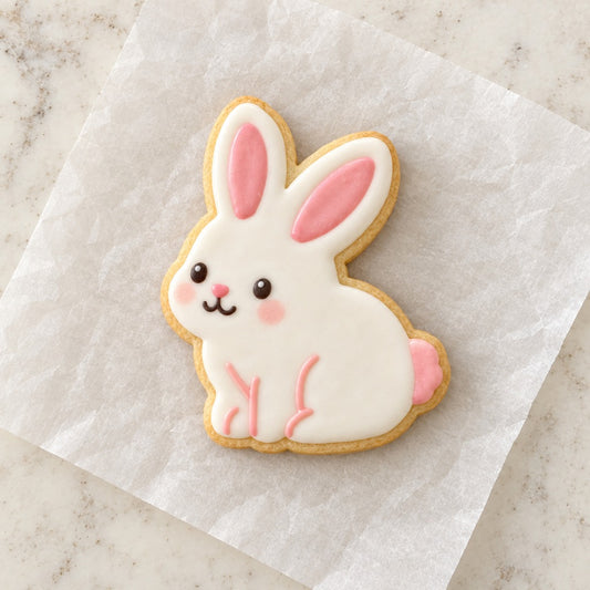 Bunny Cookie Cutter (decorated cookie mockup)
