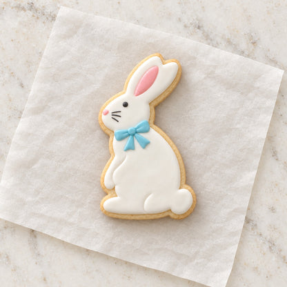 Bunny Standing Cookie Cutter (decorated cookie mockup)