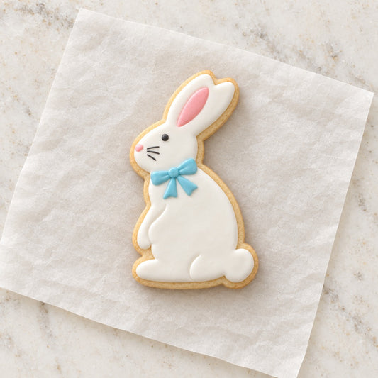 Bunny Standing Cookie Cutter (decorated cookie mockup)
