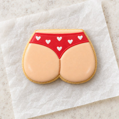 Butt Cookie Cutter (decorated cookie mockup)