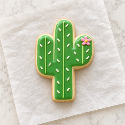 Cactus Cookie Cutter (decorated cookie mockup)