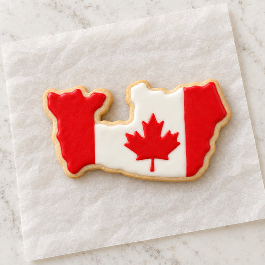Canada Cookie Cutter (decorated cookie mockup)