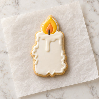 Candle Cookie Cutter (decorated cookie mockup)