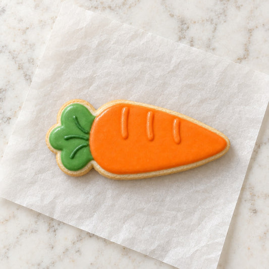 Carrot Cookie Cutter (decorated cookie mockup)