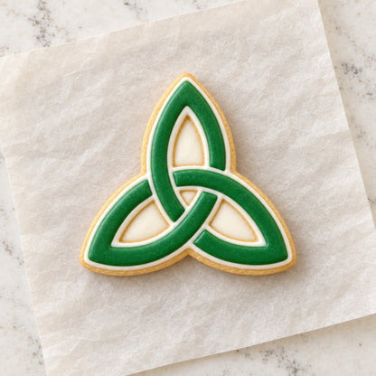 Celtic Knot Cookie Cutter (decorated cookie mockup)