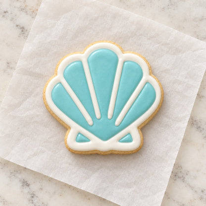Clamshell Cookie Cutter (decorated cookie mockup)