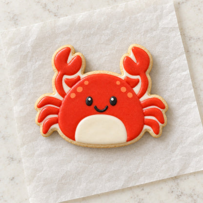 Crab Cookie Cutter (decorated cookie mockup)