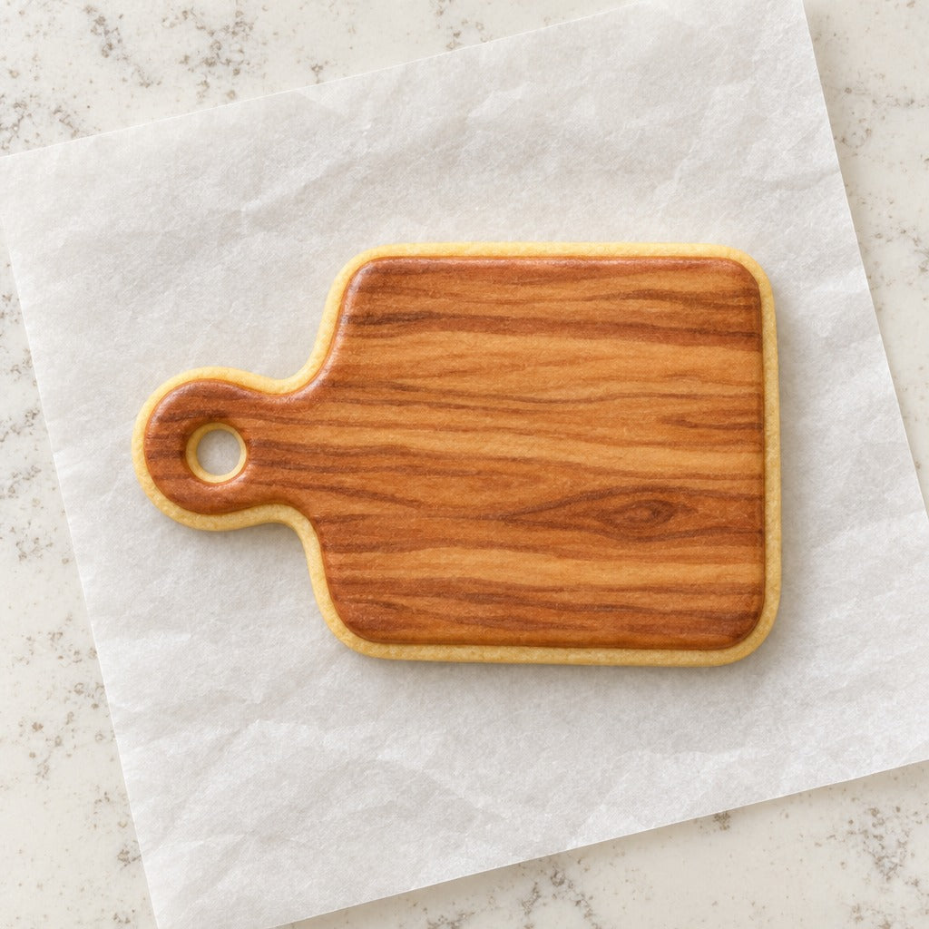 Cutting Board Cookie Cutter (decorated cookie mockup)