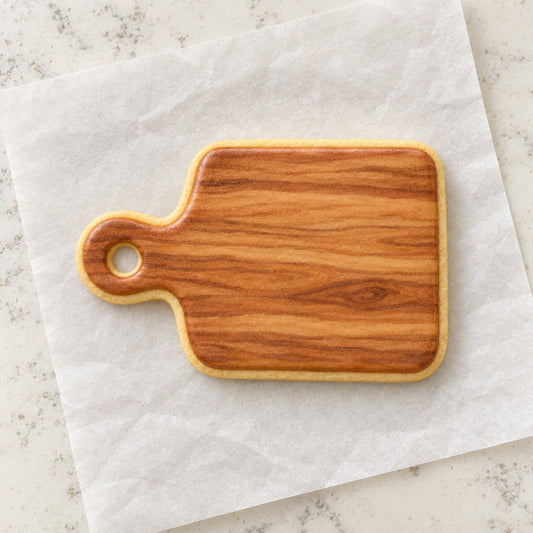 Cutting Board Cookie Cutter (decorated cookie mockup)