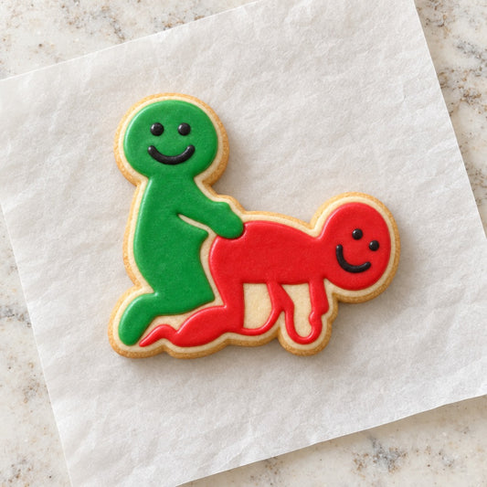 Doggystyle Cookie Cutter (decorated cookie mockup)