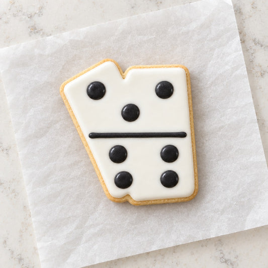 Domino Cookie Cutter (decorated cookie mockup)