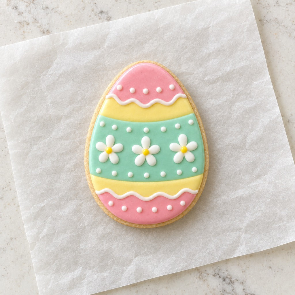 Egg Cookie Cutter (decorated cookie mockup)